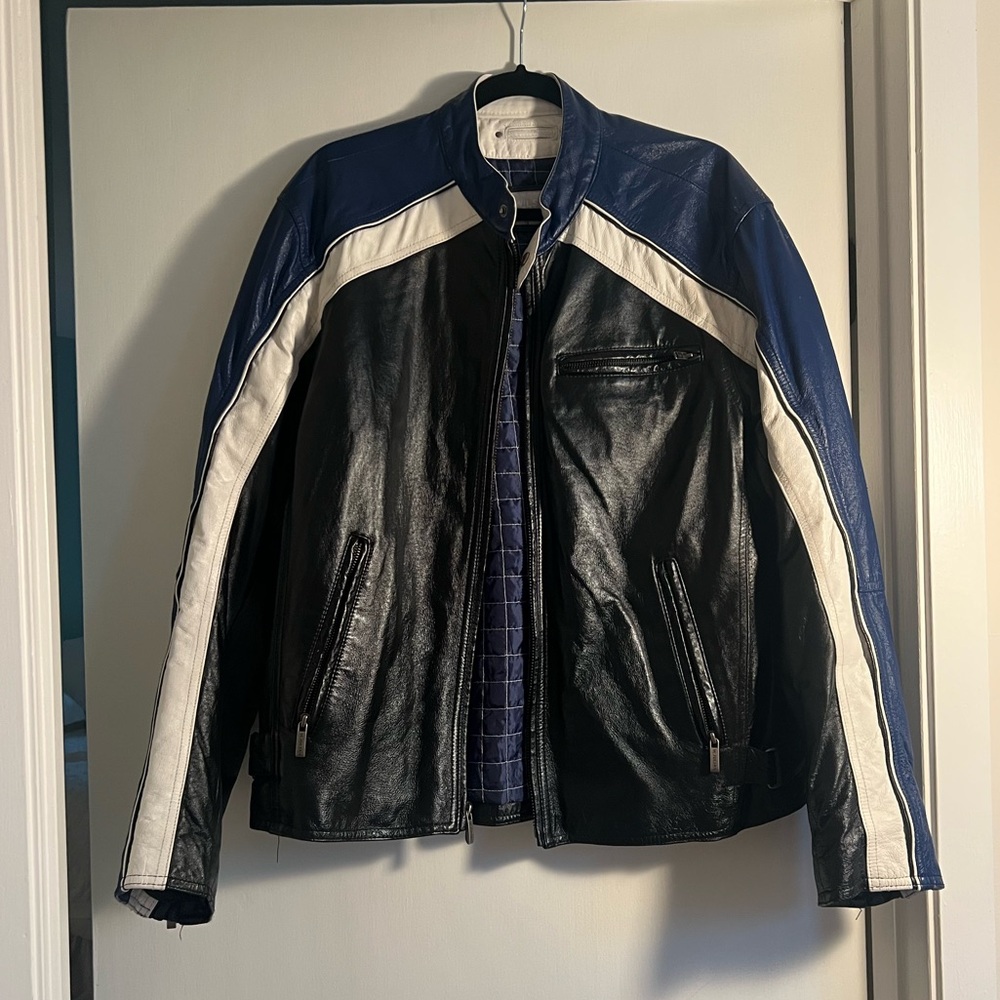 Vintage Genuine Leather Racer Moto Jacket